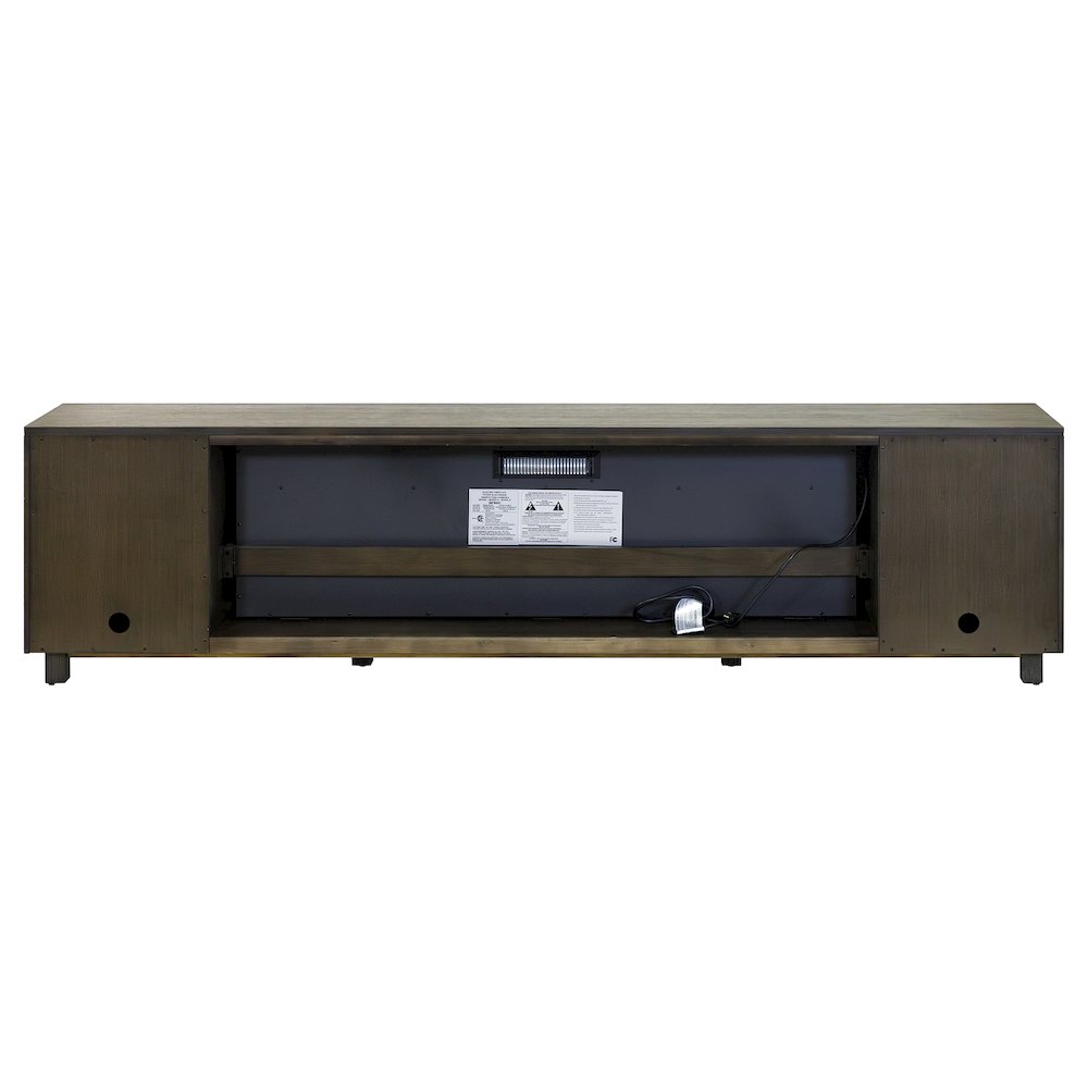 Palisades 96" Fireplace Console, Fully Assembled, Gray. Picture 5