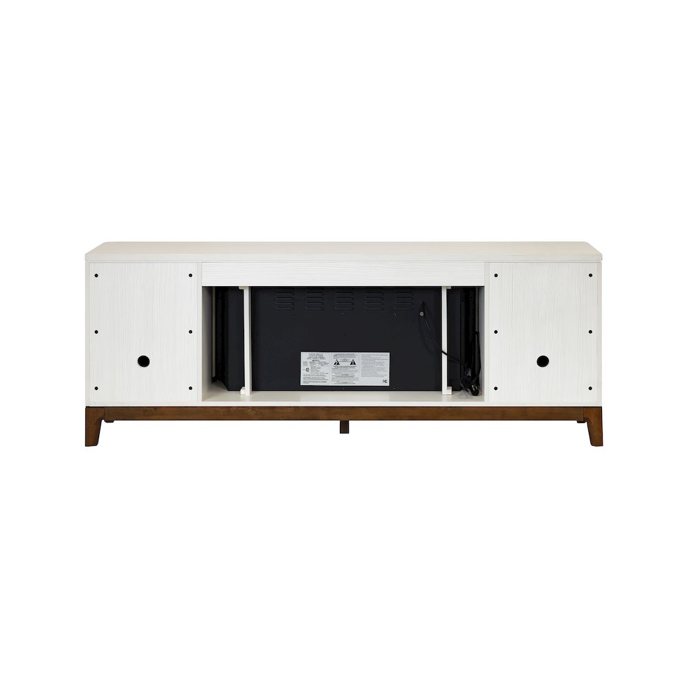 80" Wood Laminate Fireplace Console, Entertainment Storage, TV Stand. Picture 3