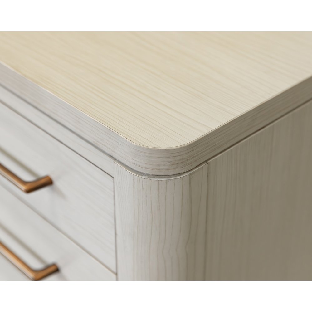Contemporary Laminate Wood Office Desk, Writing Table, Storage Credenza, White. Picture 5