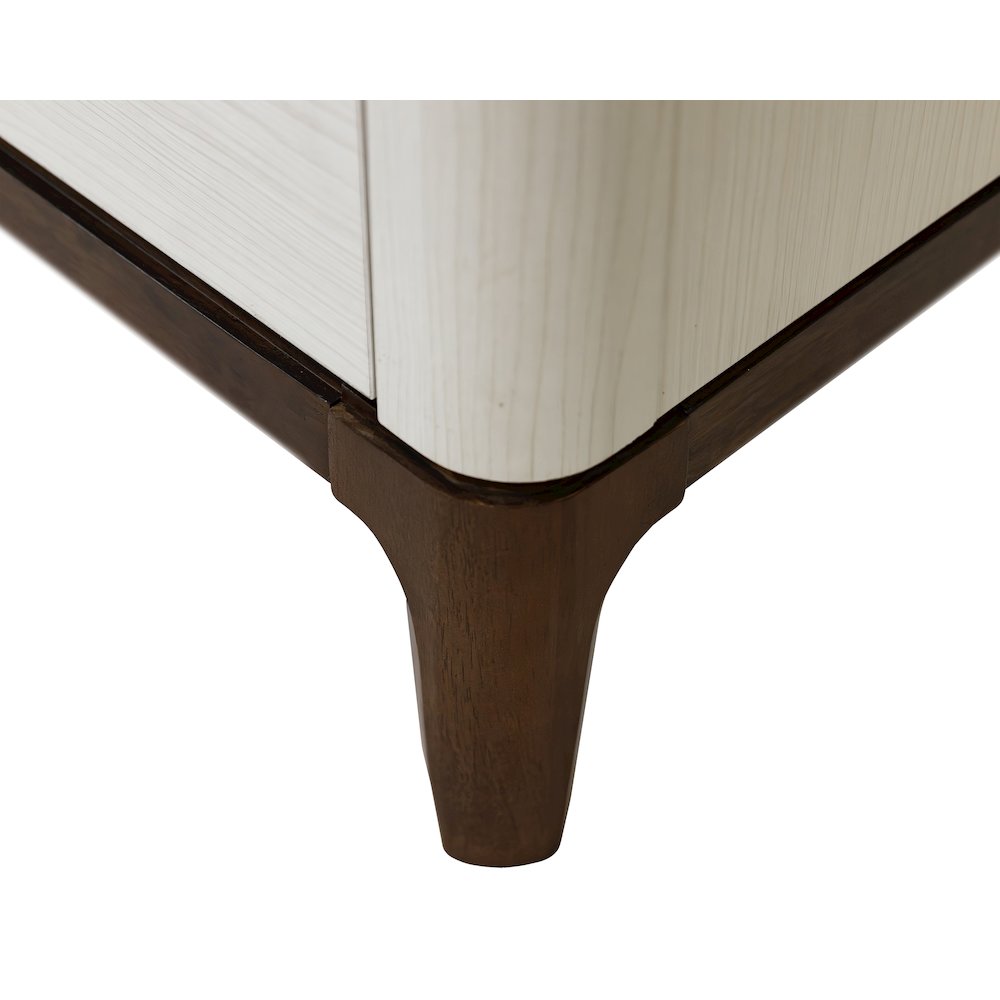 Contemporary Laminate Wood Office Desk, Writing Table, Storage Credenza, White. Picture 7