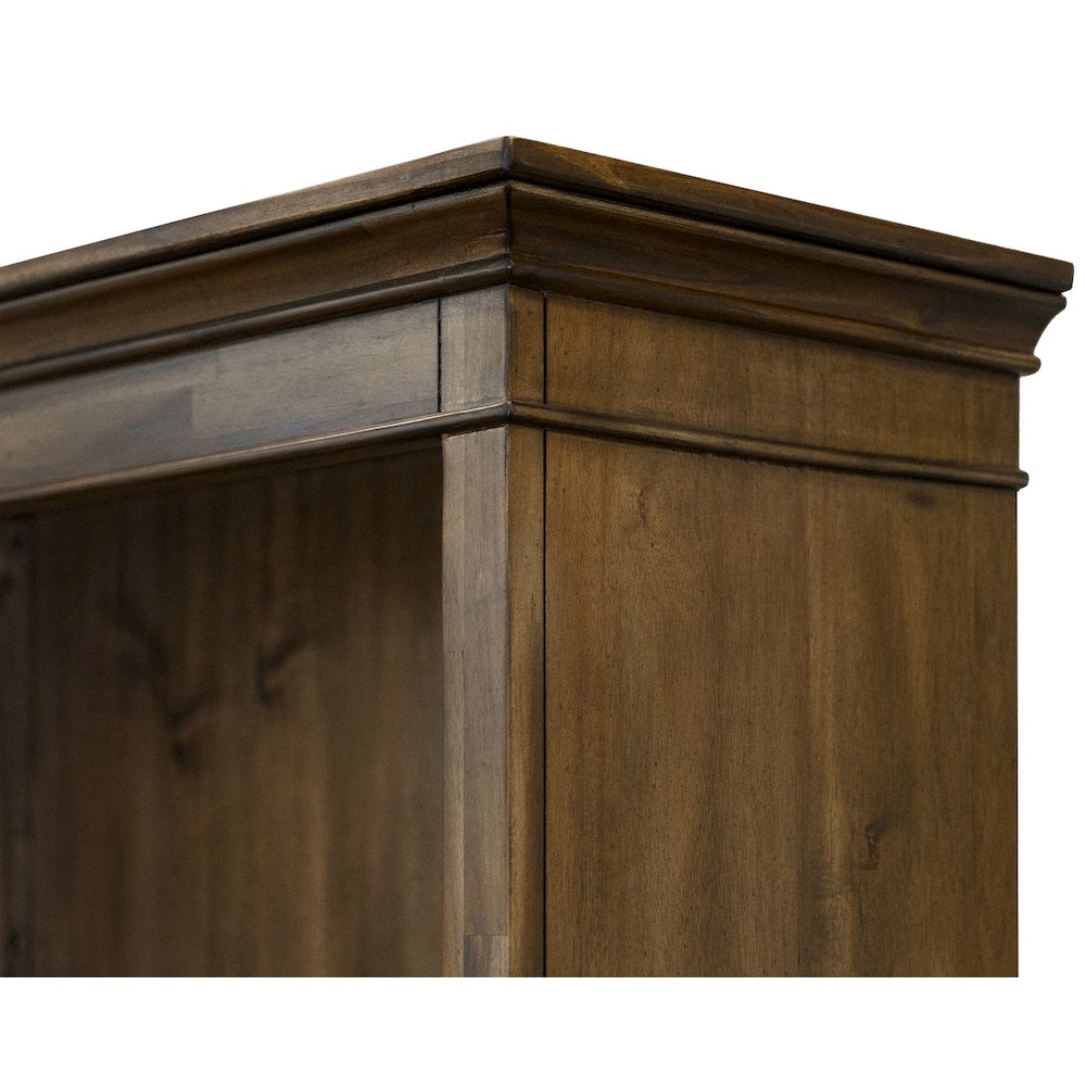 Porter Wood Open Bookcase, Fully Assembled, Brown. Picture 4