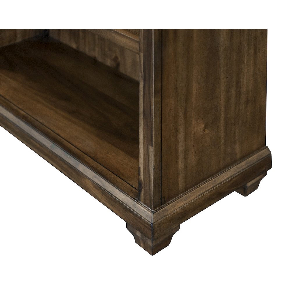 Porter Wood Open Bookcase, Fully Assembled, Brown. Picture 7