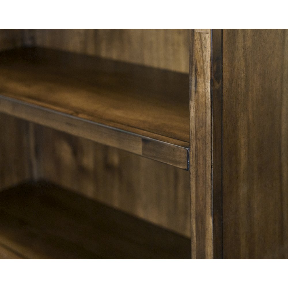 Porter Wood Open Bookcase, Fully Assembled, Brown. Picture 8