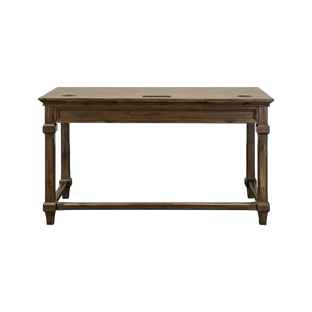 Porter Traditional Wood Writing Desk, Brown. Picture 6