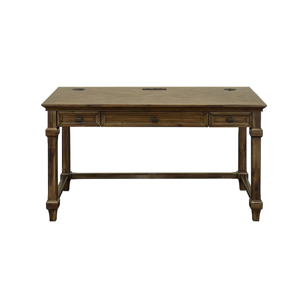 Porter Traditional Wood Writing Desk, Brown. Picture 5