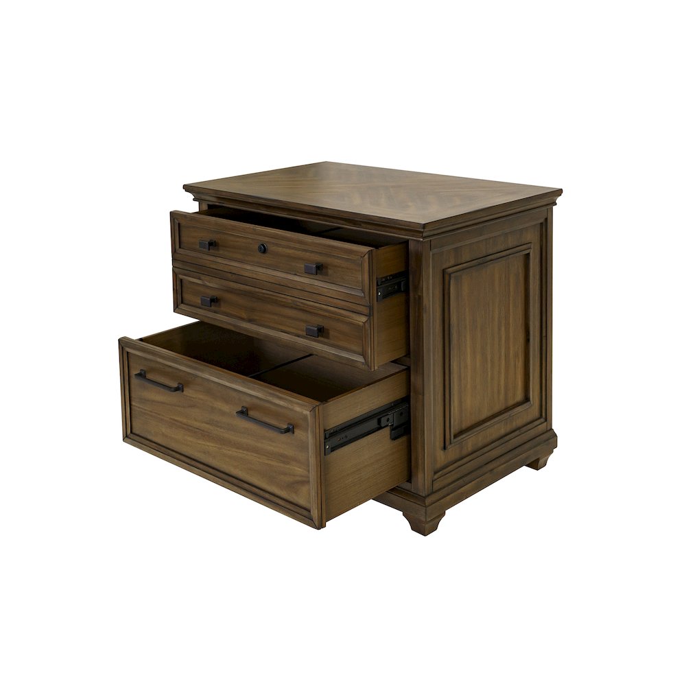 Porter Lateral File, Storage File Drawer, Brown. Picture 11