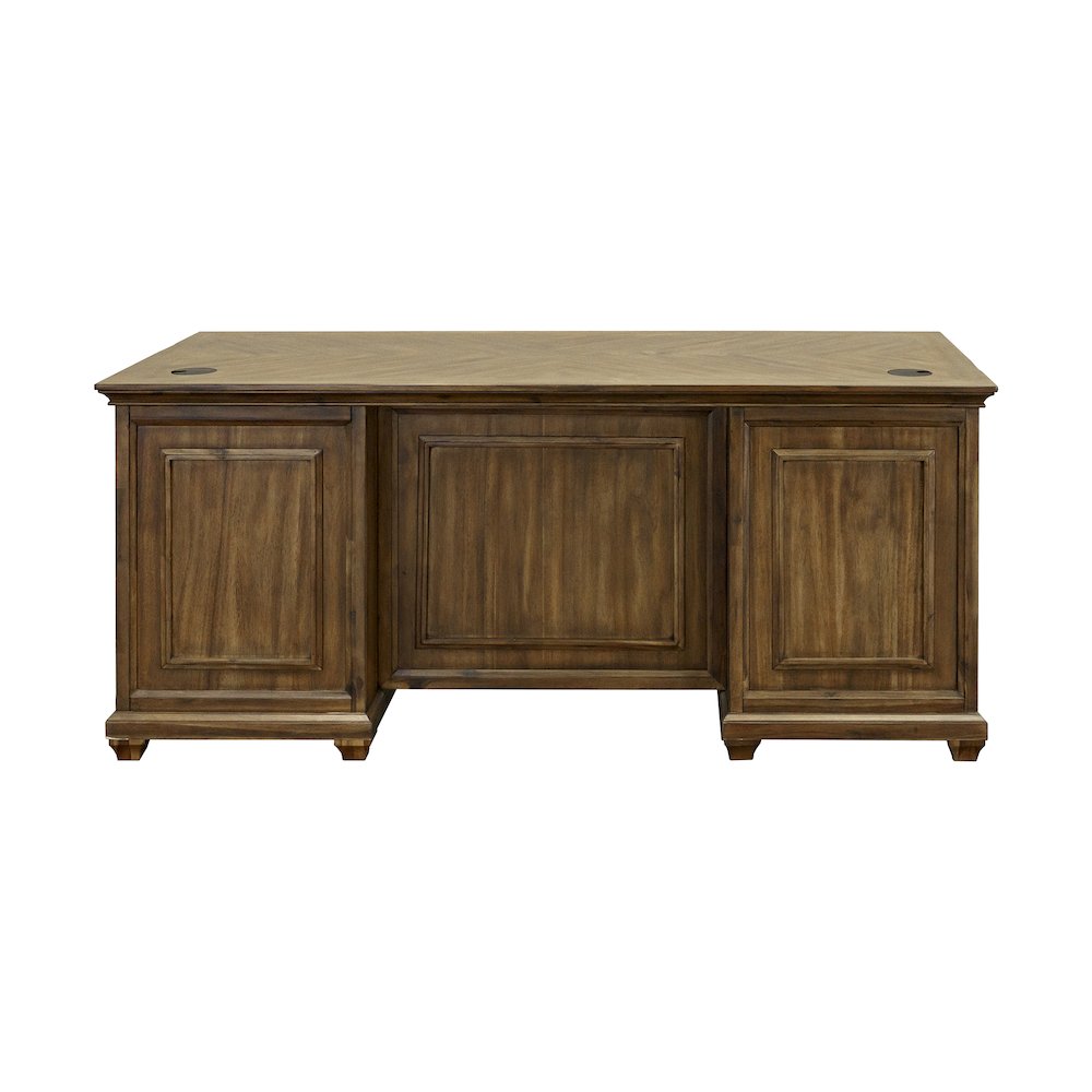Porter Wood Double Pedestal Executive Desk, Fully Assembled. Picture 6