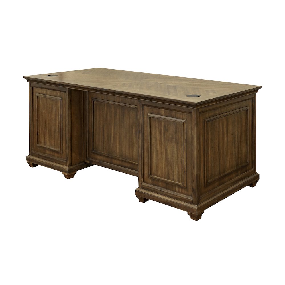 Porter Wood Double Pedestal Executive Desk, Fully Assembled. Picture 7
