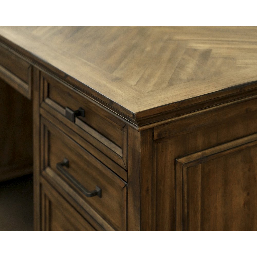 Porter Wood Double Pedestal Executive Desk, Fully Assembled. Picture 9