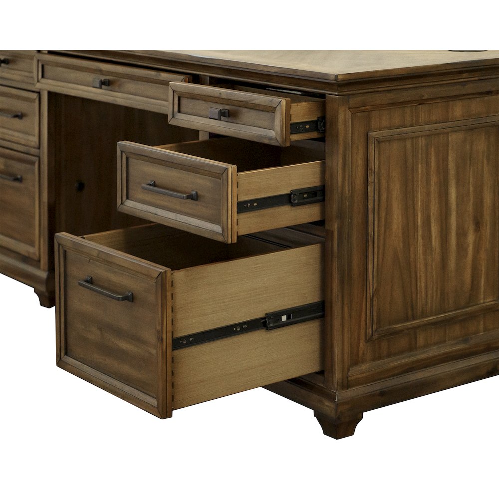 Porter Traditional Credenza, Brown. Picture 7