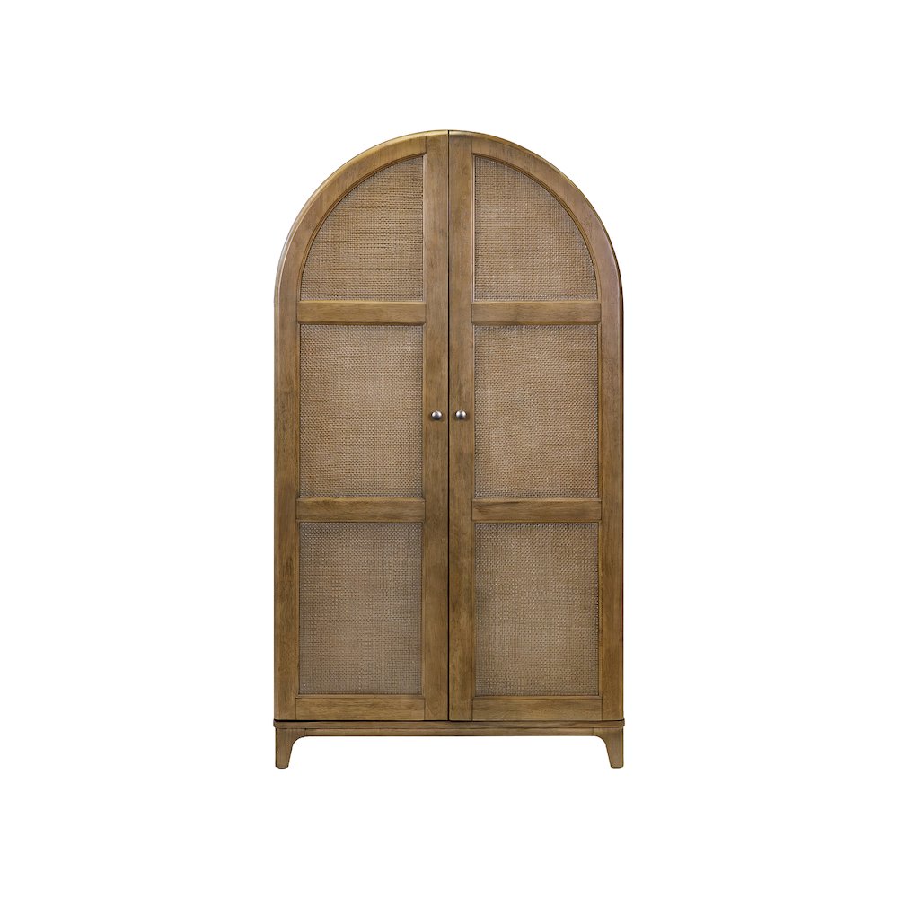 Quincey Coastal Arch shaped Bar Cabinet, Fully Assembled. Picture 3