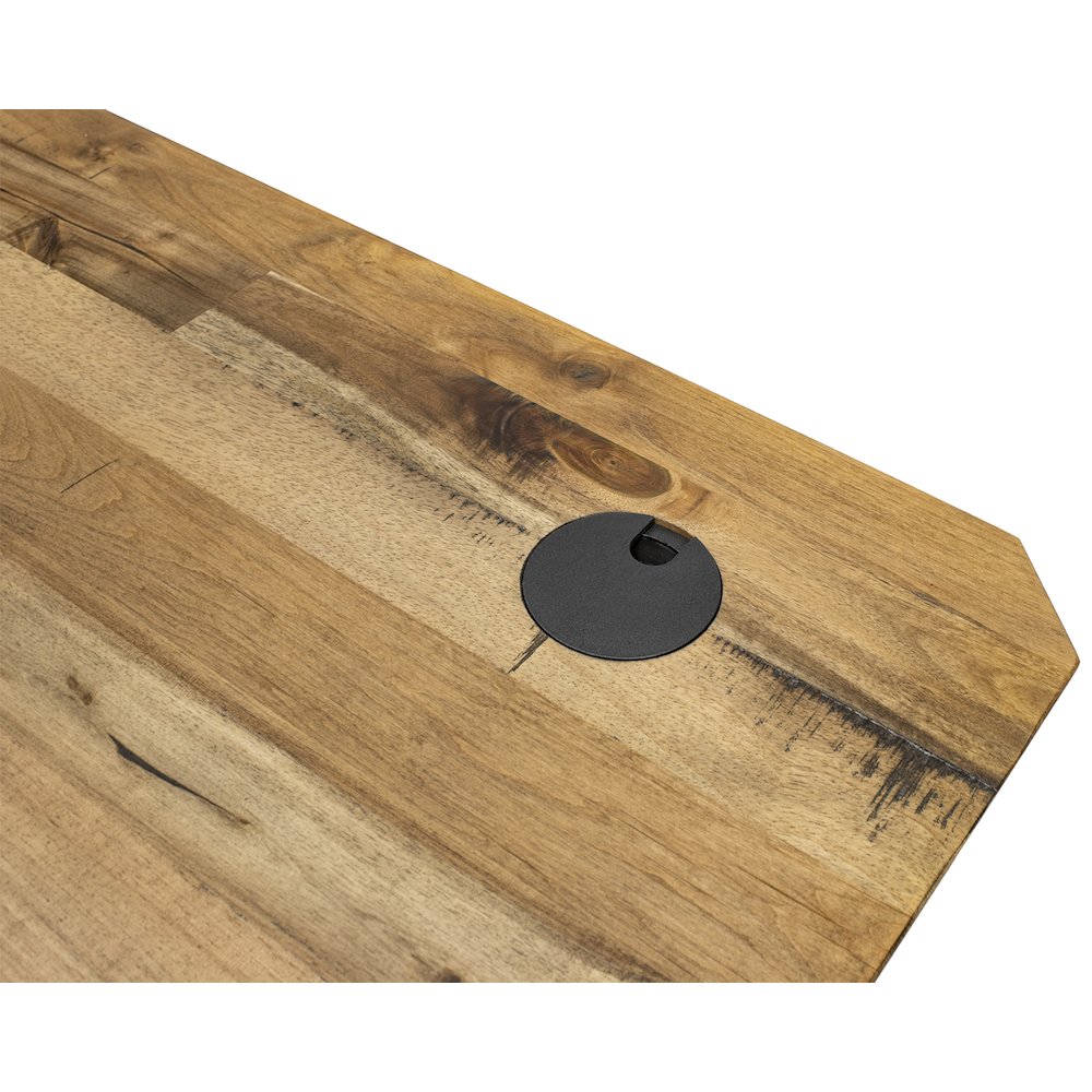 Sonoma Executive Electric Sit/Stand Desk With Solid Plank Top, Brown. Picture 8