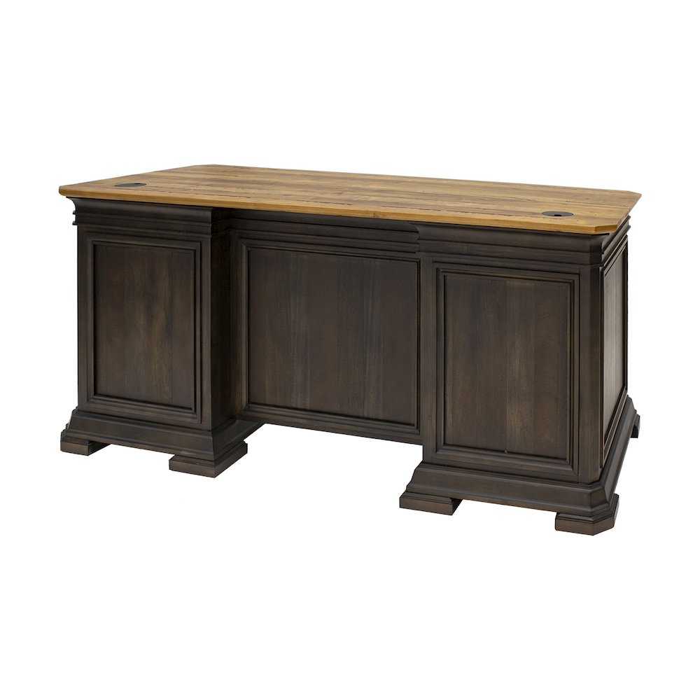 Sonoma Double Pedestal Executive Desk, Brown. Picture 4