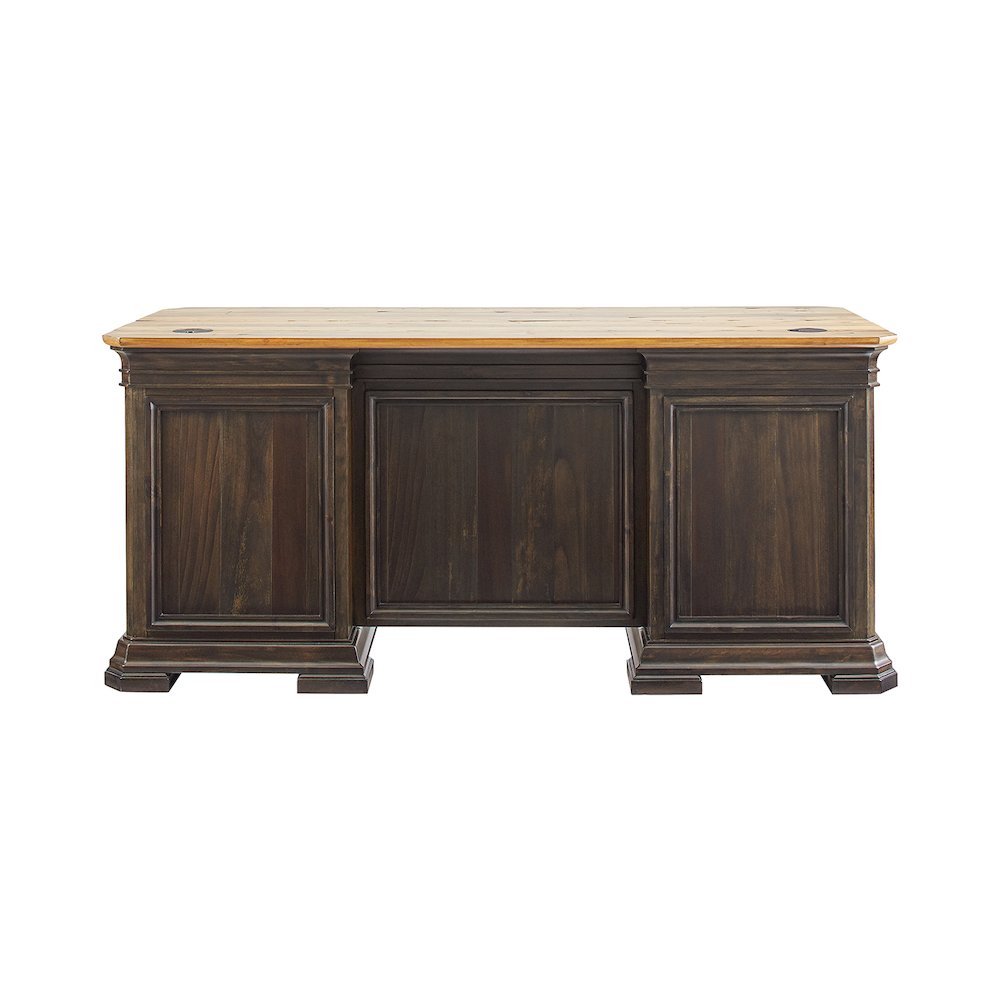 Sonoma Double Pedestal Executive Desk, Brown. Picture 7