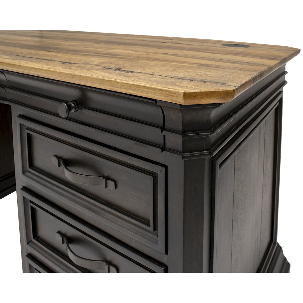 Sonoma Double Pedestal Executive Desk, Brown. Picture 8