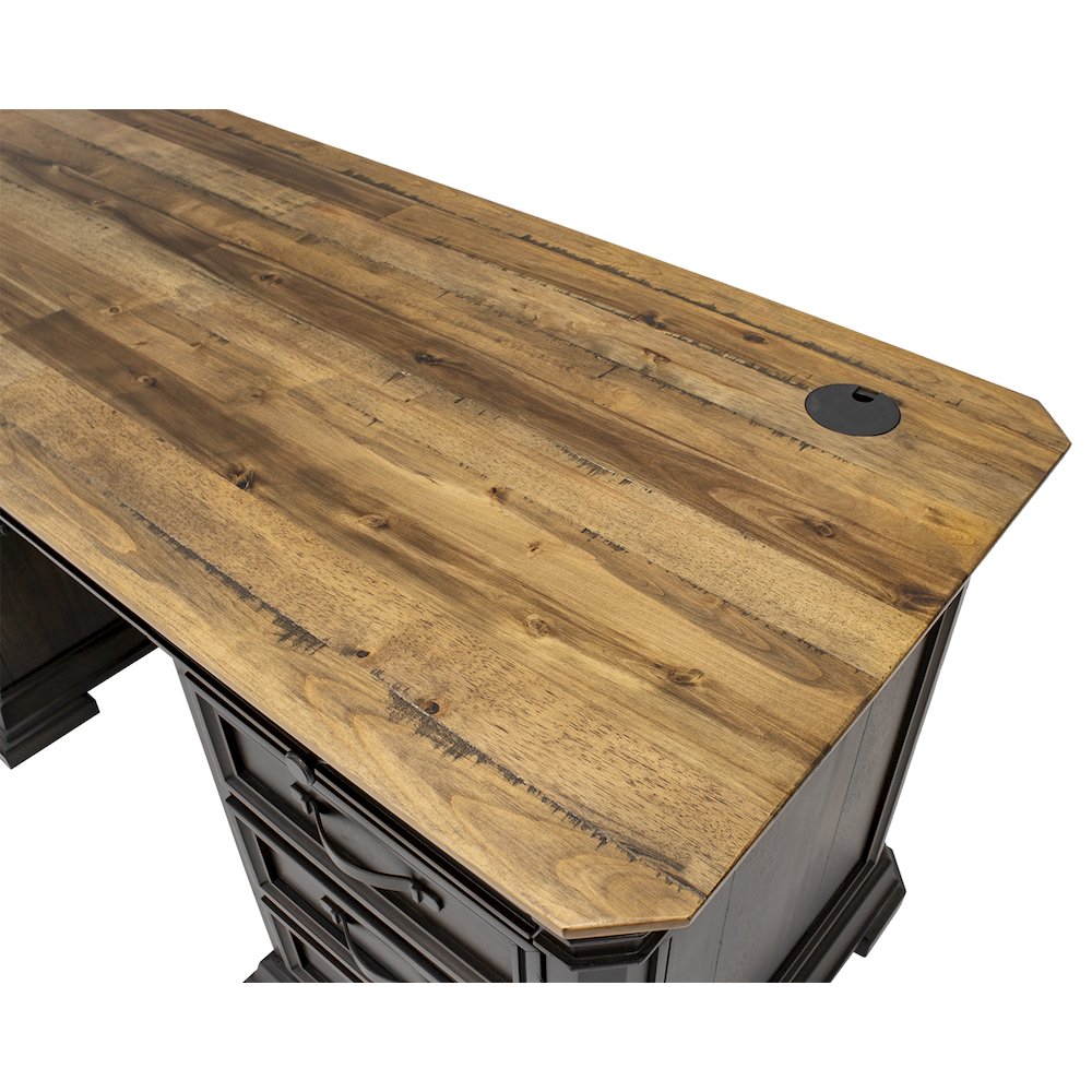 Sonoma Double Pedestal Executive Desk, Brown. Picture 10