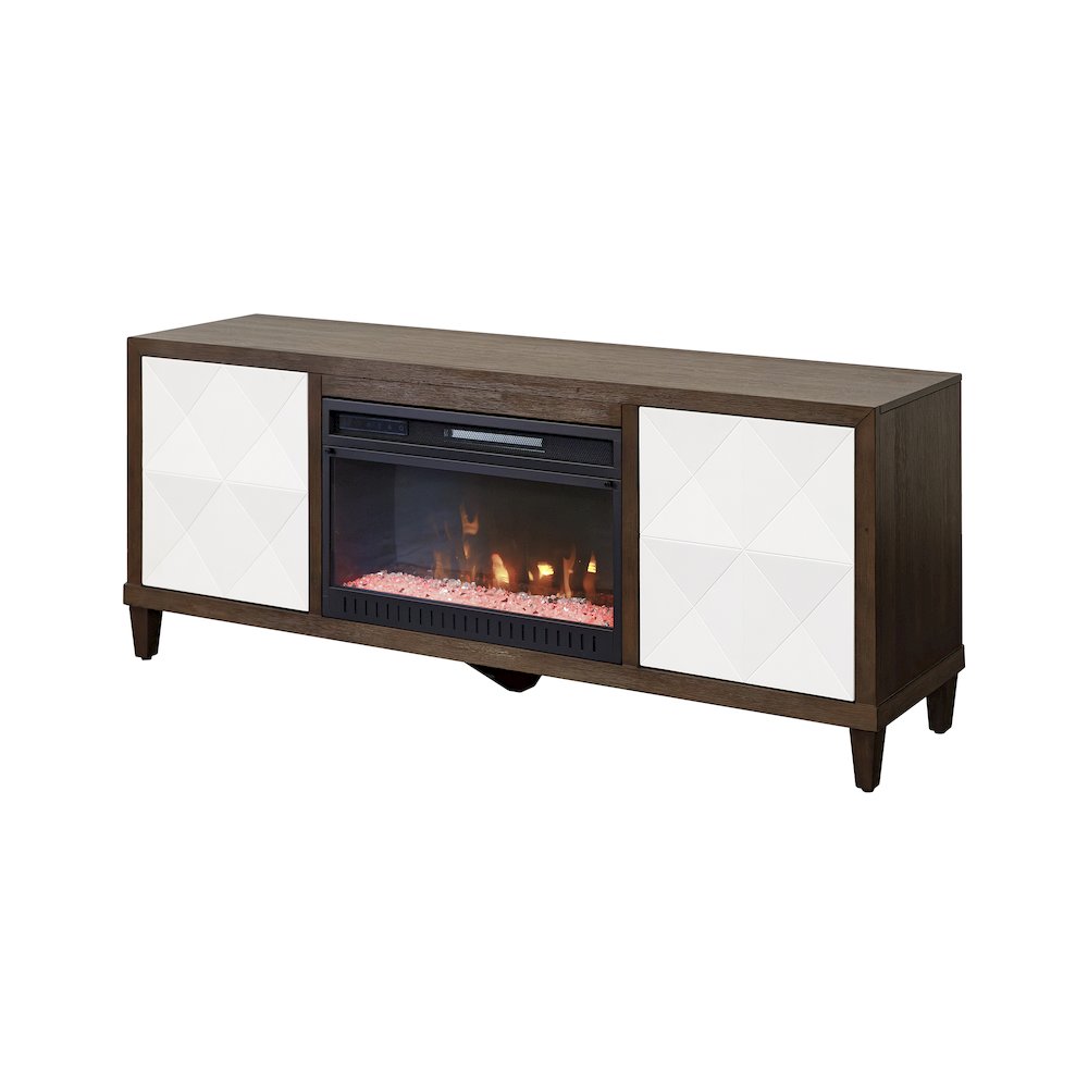 Stellar Wood 65" Fireplace Console with with doors. Picture 1
