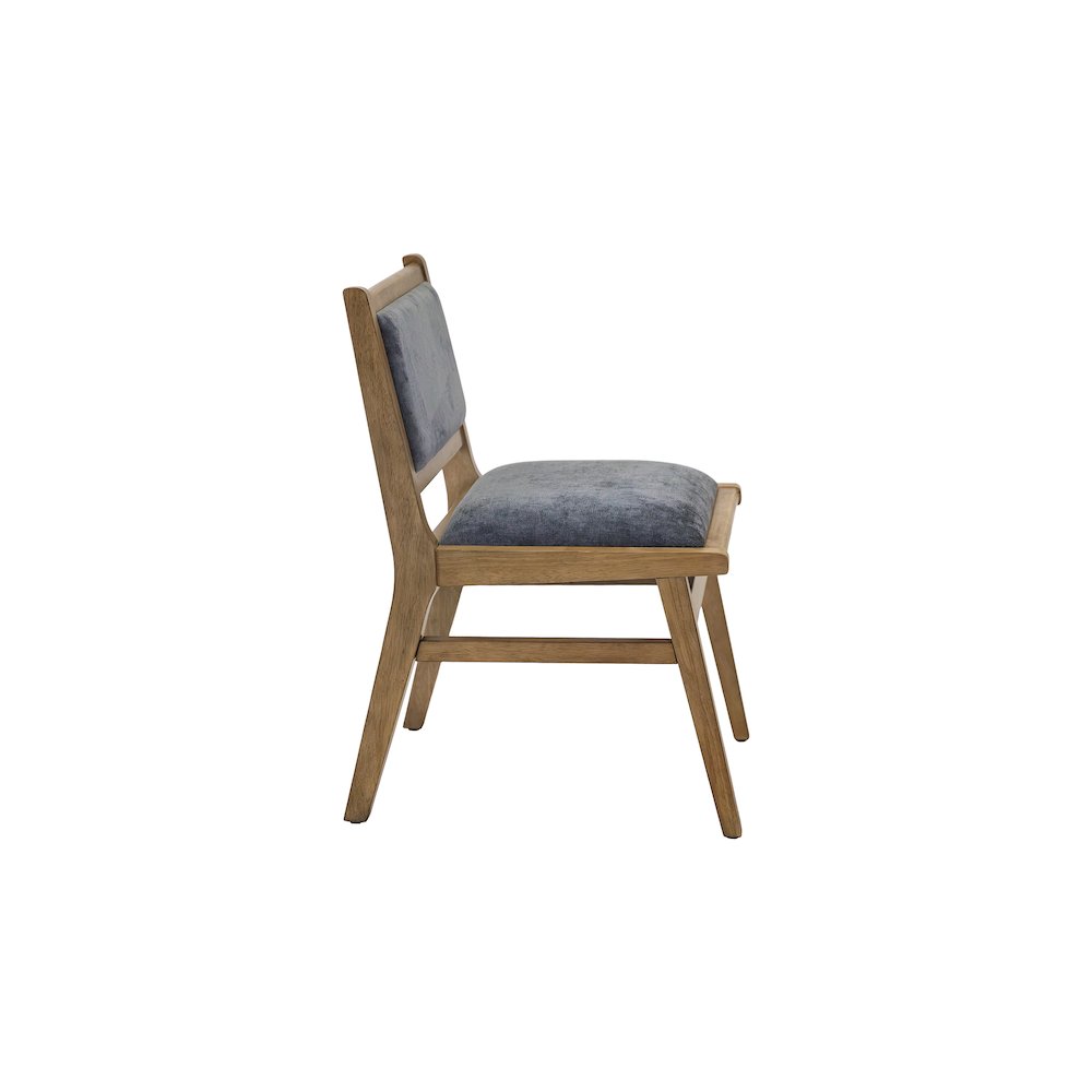 Shelby Two Mid-Century Modern Wood Side Chairs, Brown. Picture 4