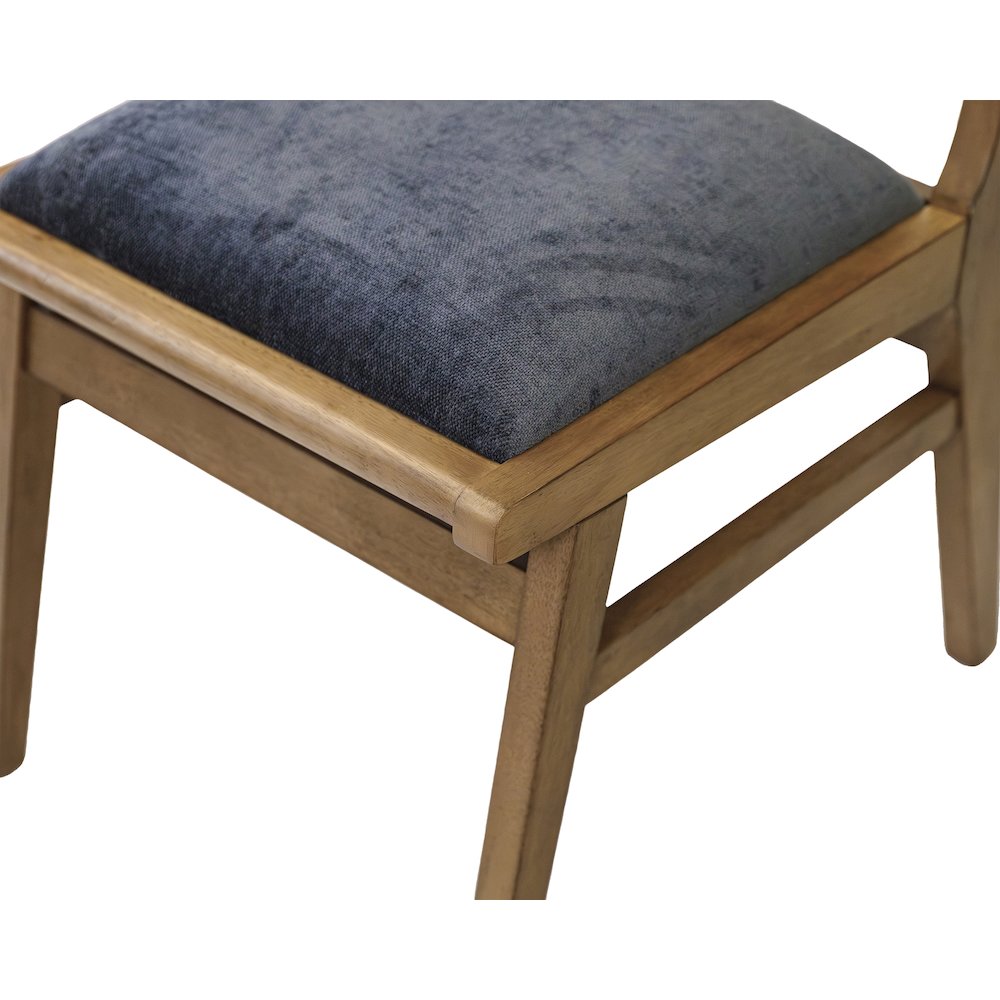 Shelby Two Mid-Century Modern Wood Side Chairs, Brown. Picture 6