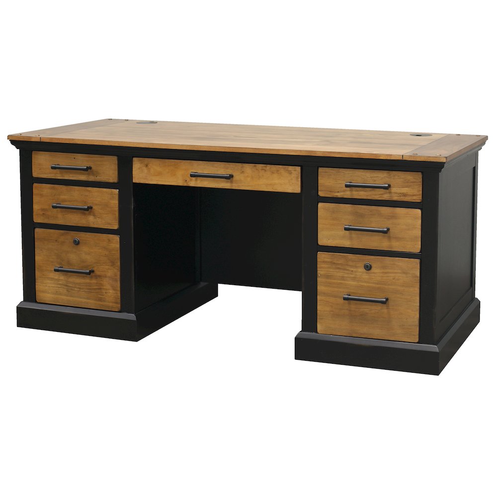 Toulouse Executive Desk, Writing Table, Black. Picture 1