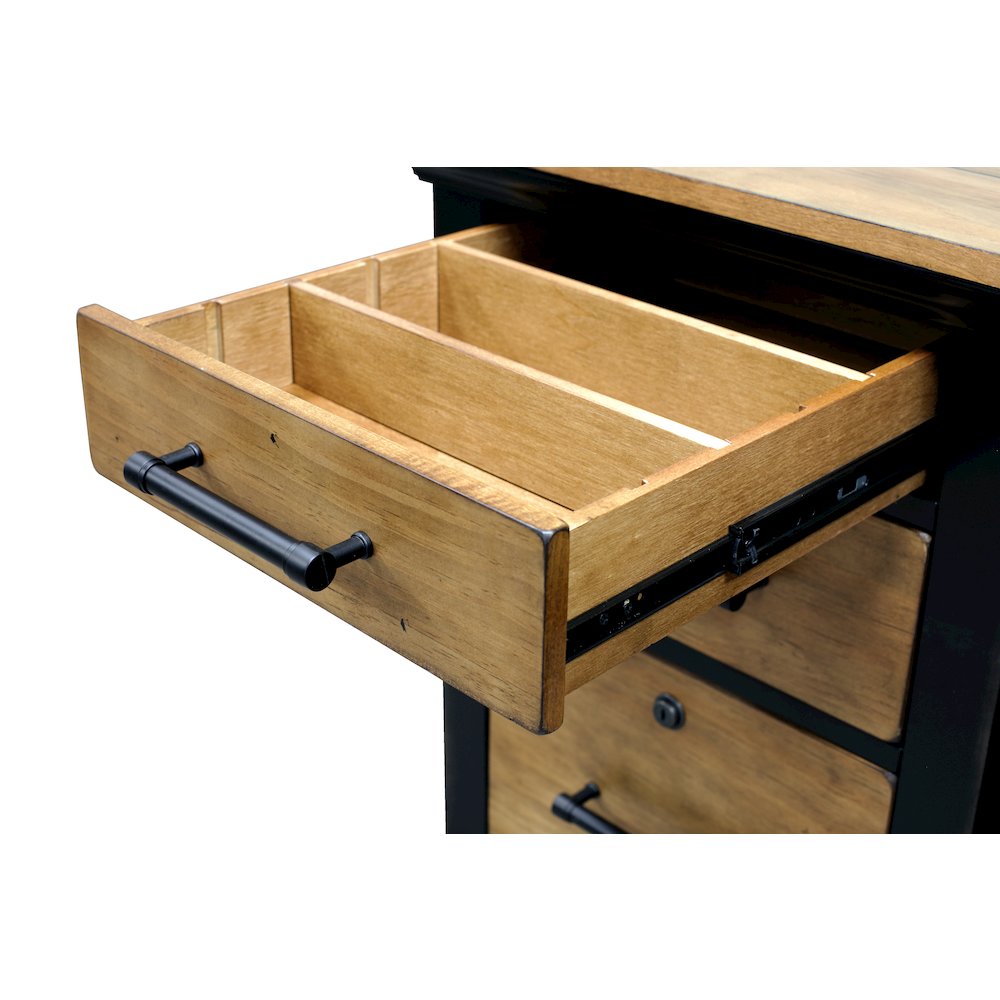 Toulouse Executive Desk, Writing Table, Black. Picture 5