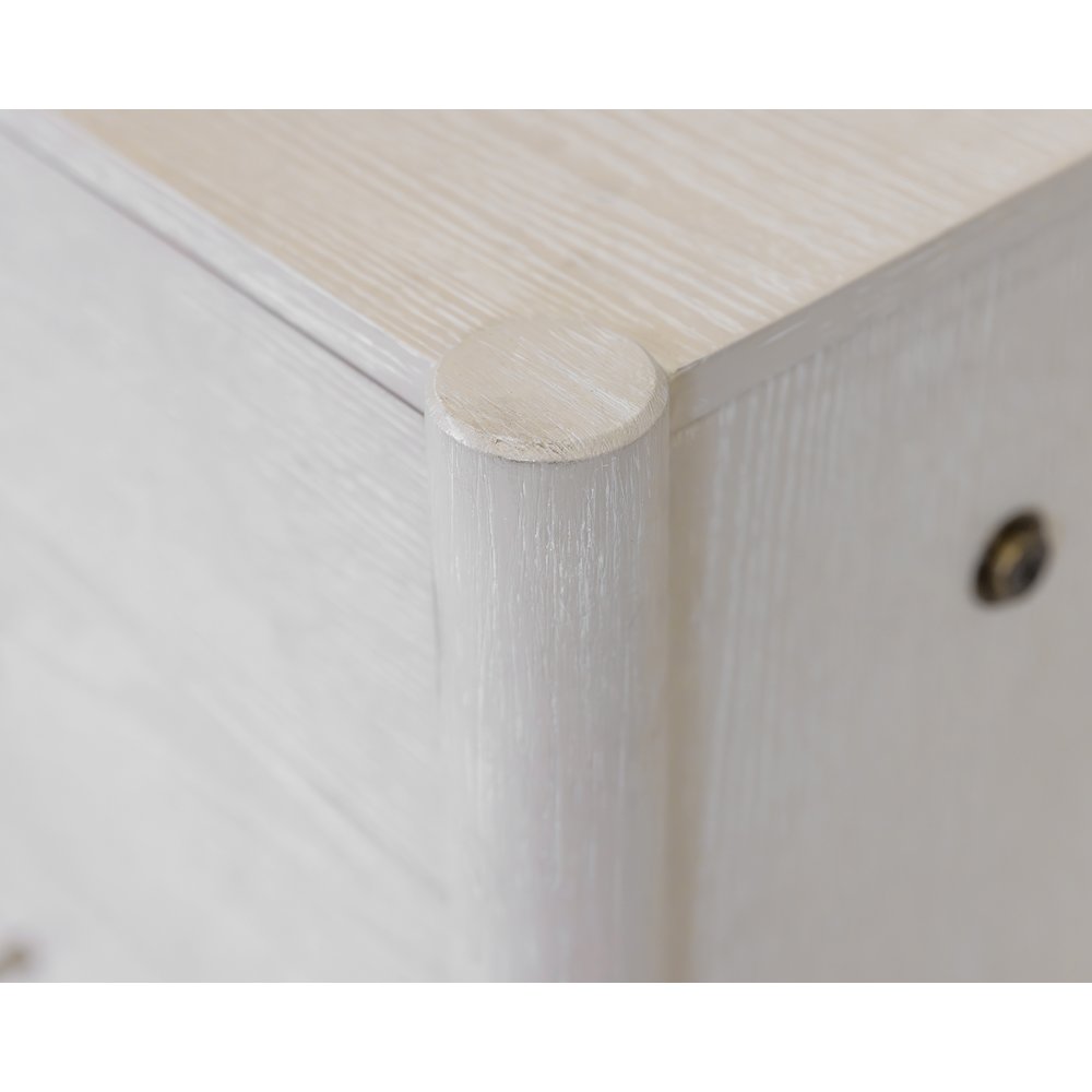 Wood Lateral File, Office Storage File Drawer, Locking Drawer, Assembled, White. Picture 4