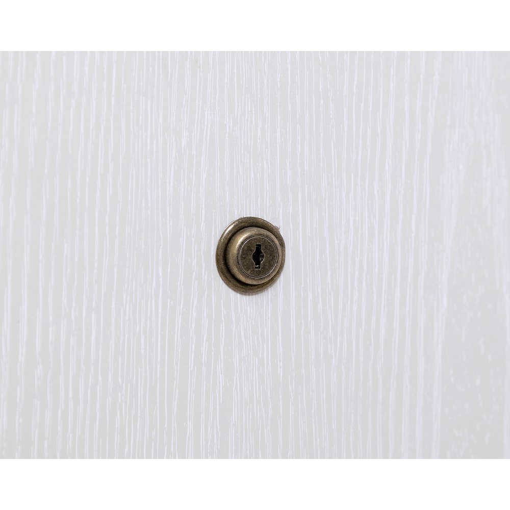 Wood Lateral File, Office Storage File Drawer, Locking Drawer, Assembled, White. Picture 9