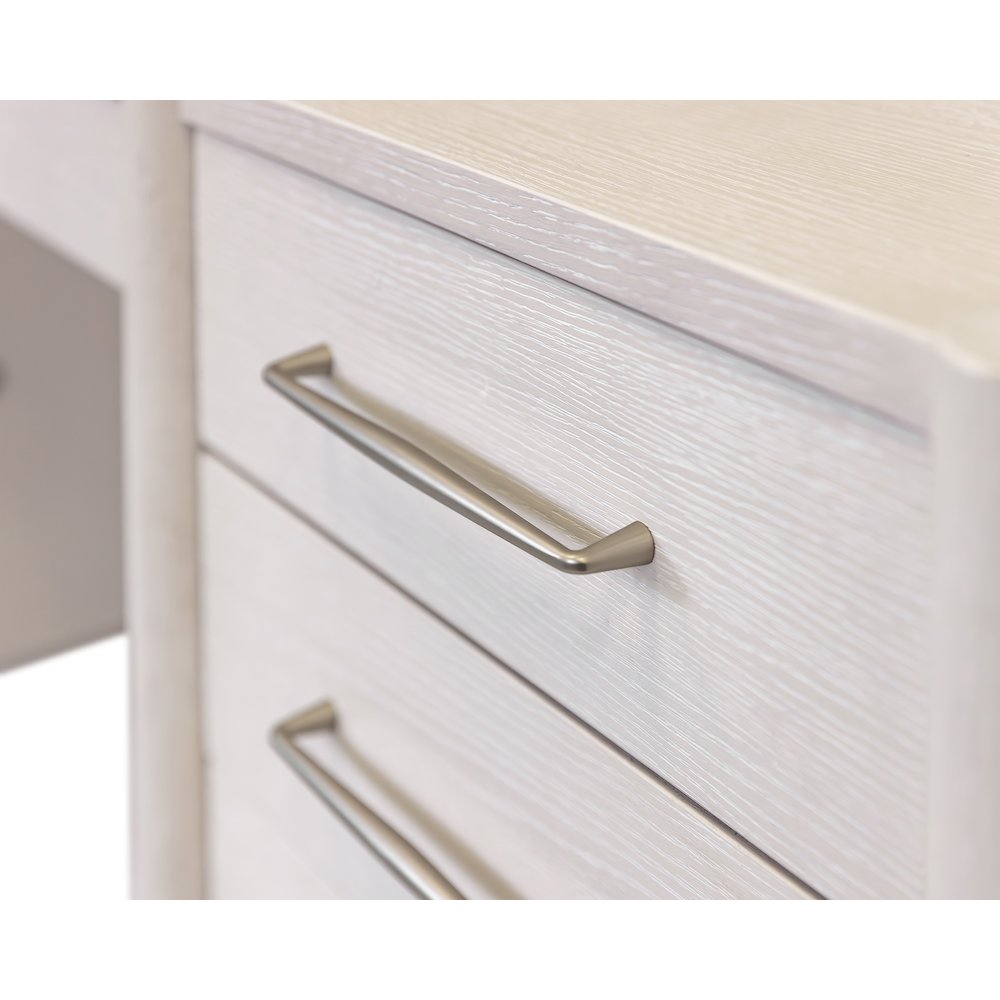 Wood Desk with Hutch,Office Storage,Writing Table with Cabinet, Assembled, White. Picture 15