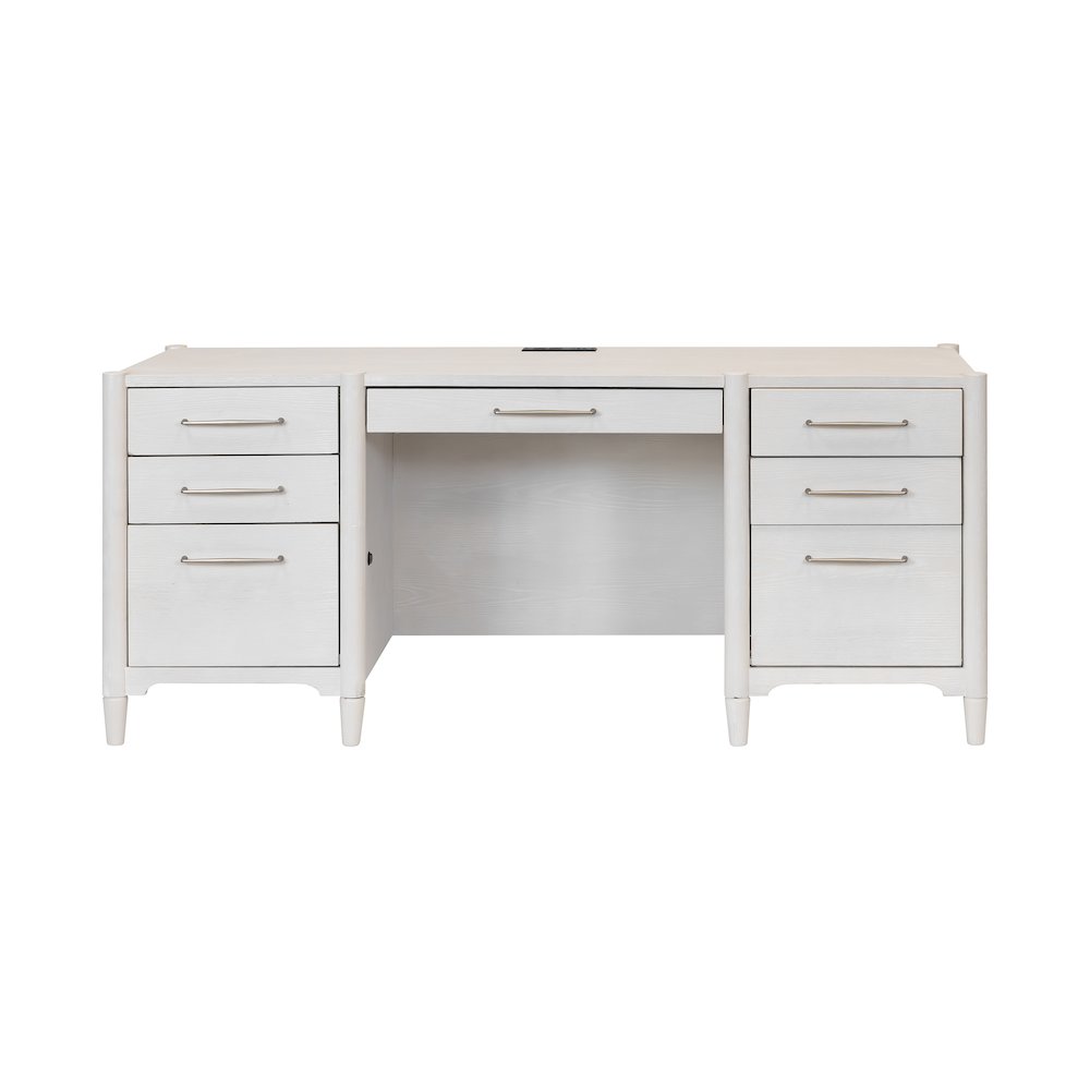 Wood Desk with Hutch,Office Storage,Writing Table with Cabinet, Assembled, White. Picture 18
