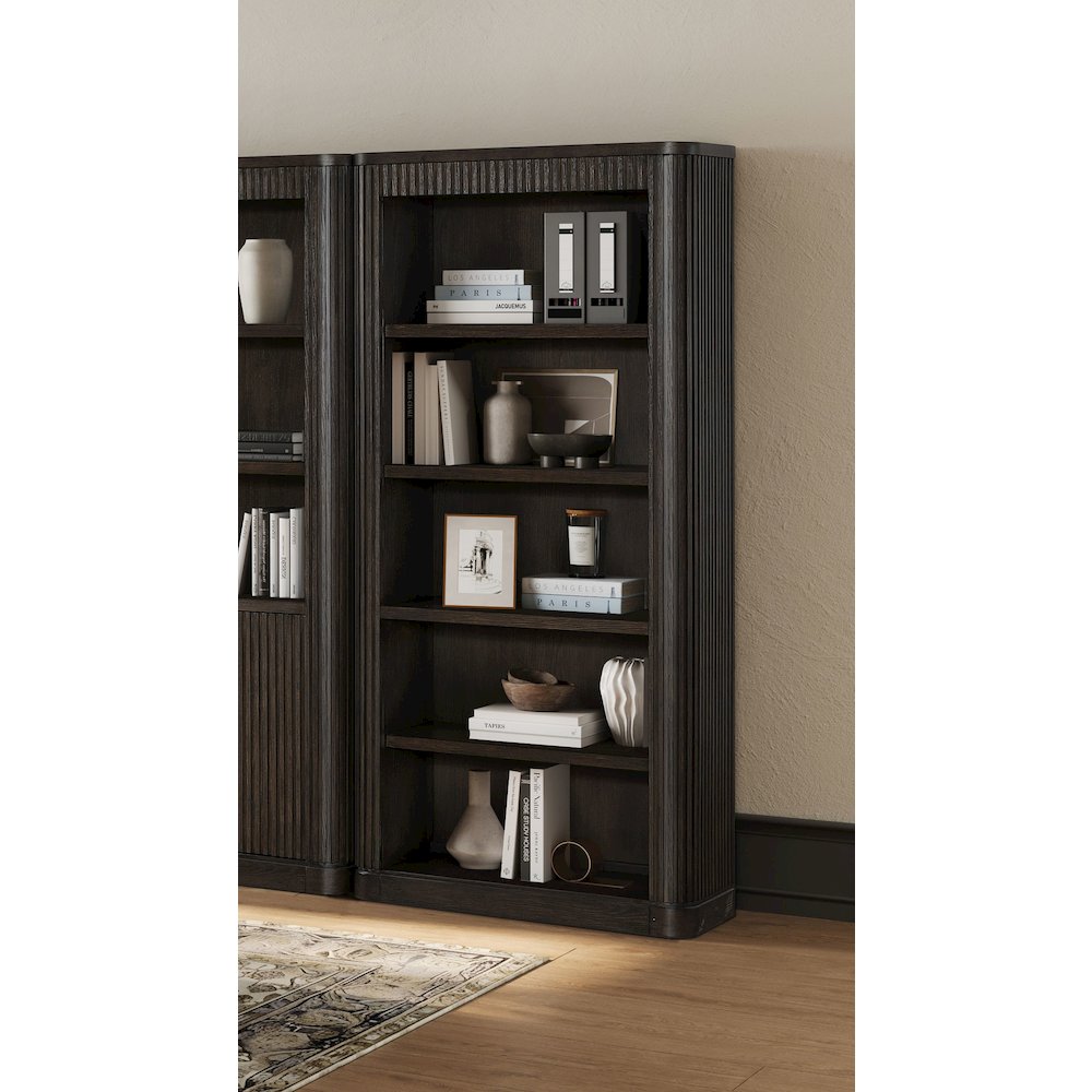 Tulane Executive Open Bookcase, Brown. Picture 4