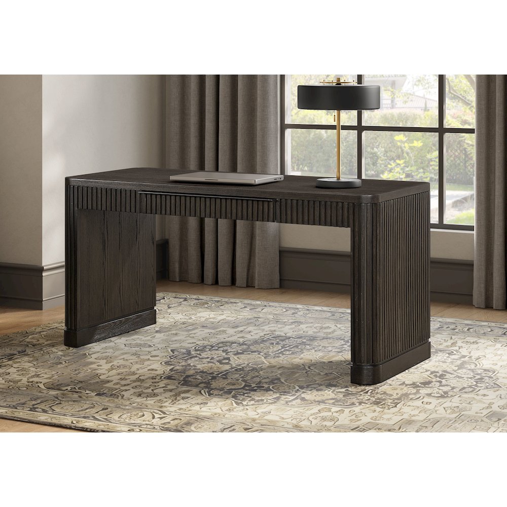 Tulane Writing Desk, Executive Writing Desk, Brown. Picture 6