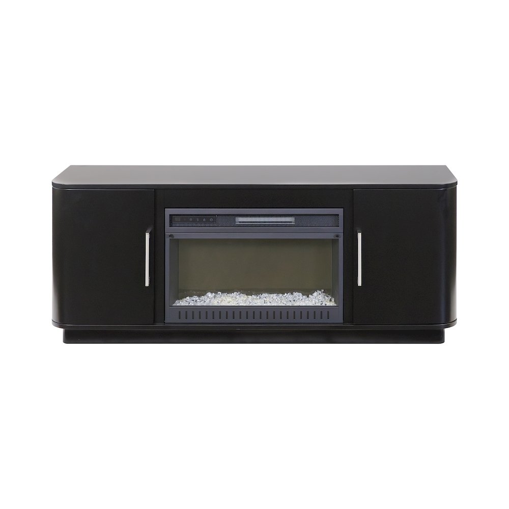 Uptown 60" Fireplace Console, Fully Assembled, Black. Picture 8