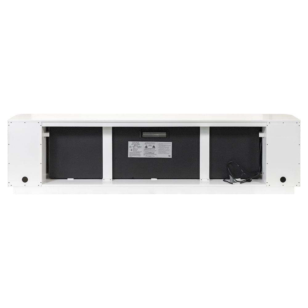 Uptown 84" Fireplace Console, Fully Assembled, White. Picture 4