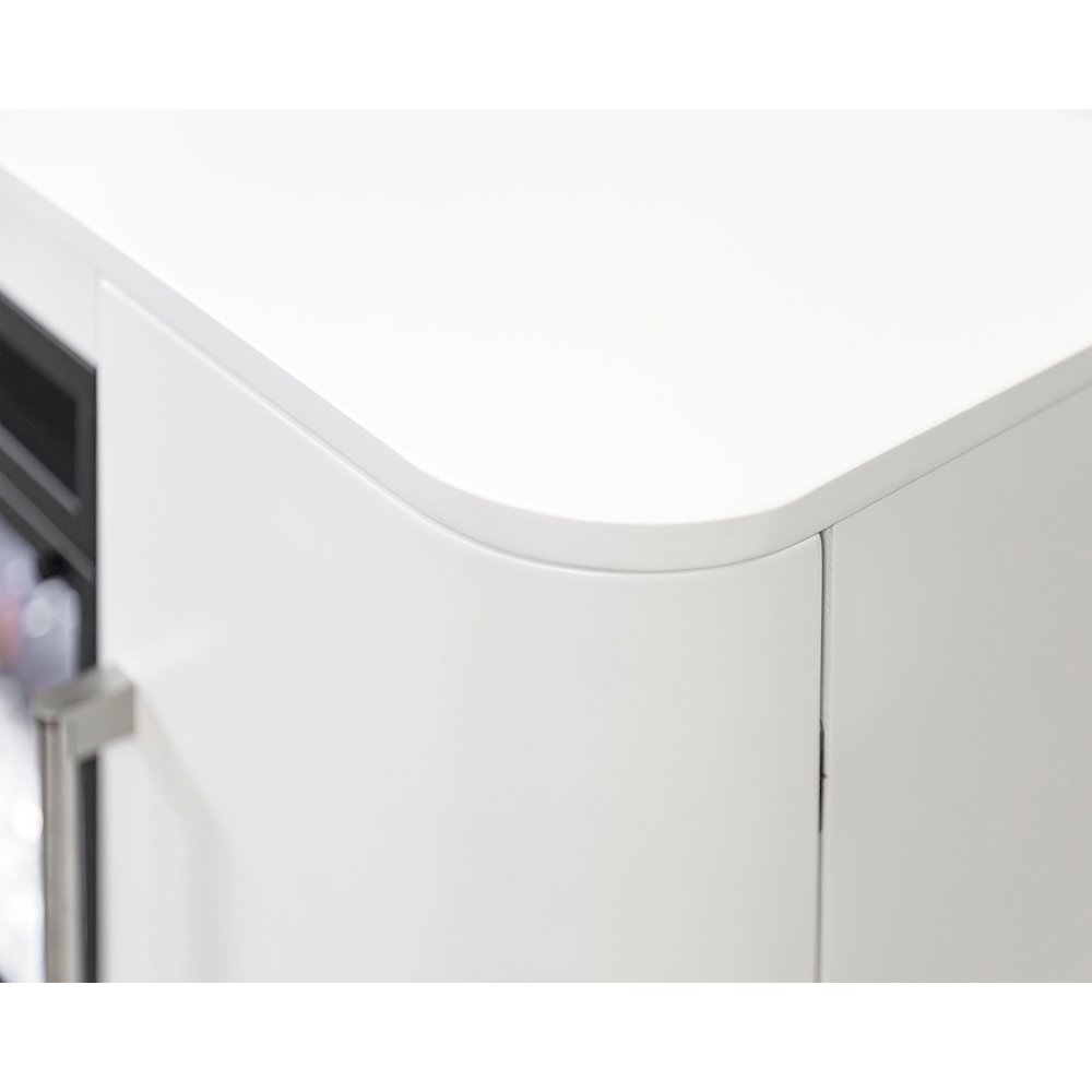 Uptown 84" Fireplace Console, Fully Assembled, White. Picture 5