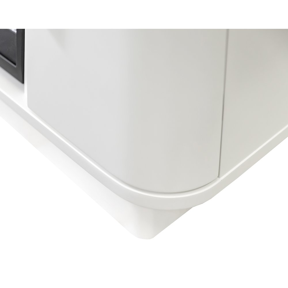Uptown 84" Fireplace Console, Fully Assembled, White. Picture 6
