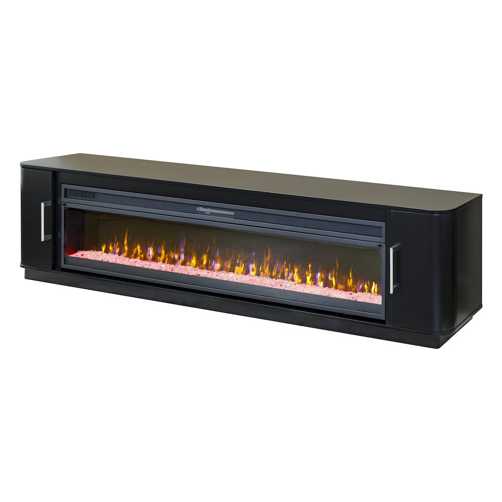 Uptown 96" Fireplace Console, Fully Assembled, Black. Picture 2