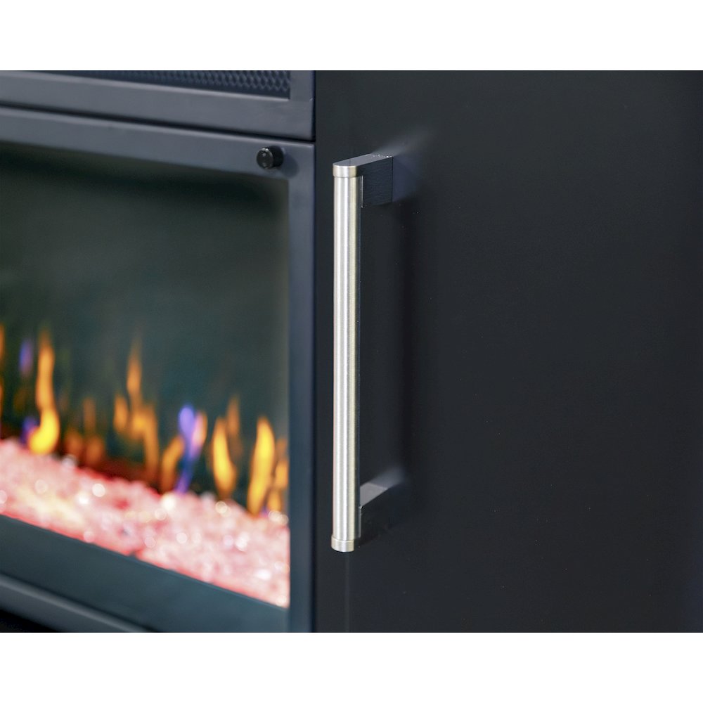 Uptown 96" Fireplace Console, Fully Assembled, Black. Picture 6