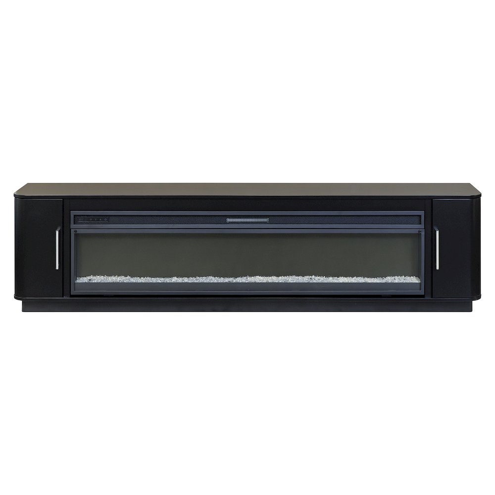 Uptown 96" Fireplace Console, Fully Assembled, Black. Picture 8