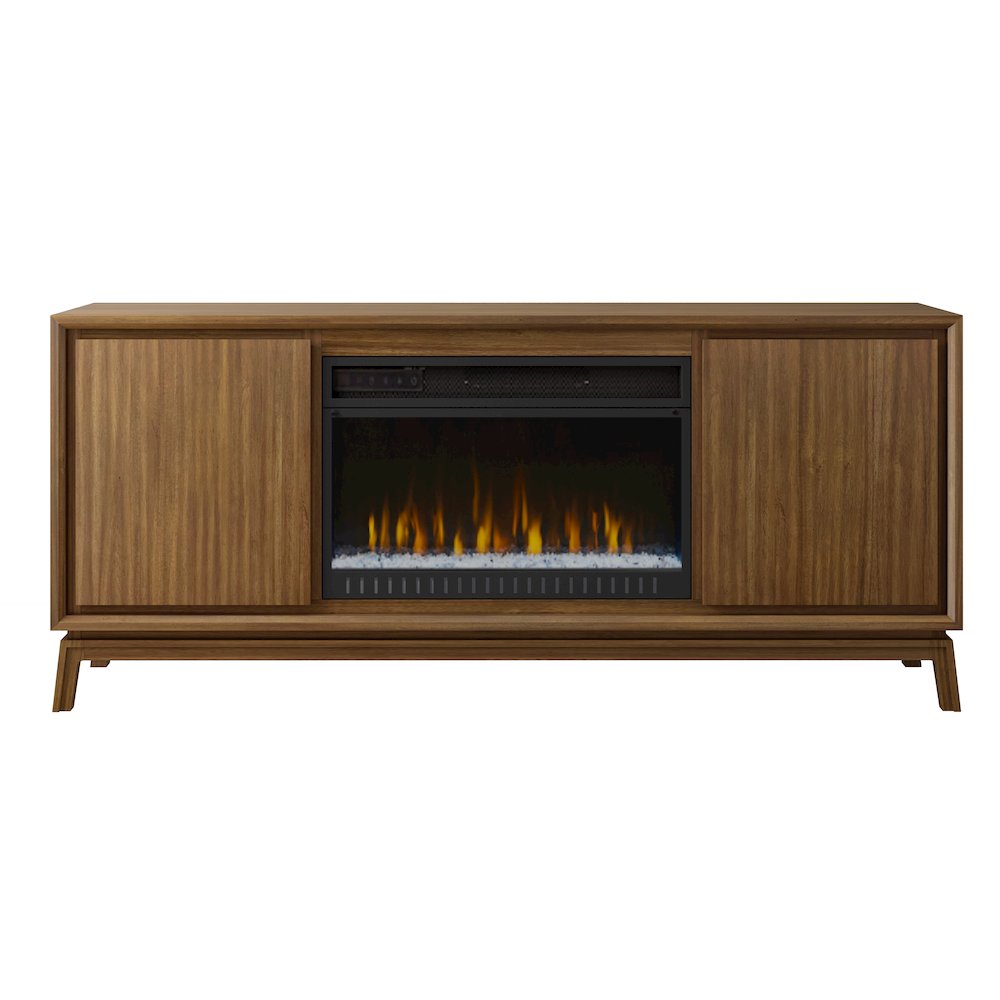 Williamsburg 64" Fireplace Console, Fully Assembled, Brown. Picture 1