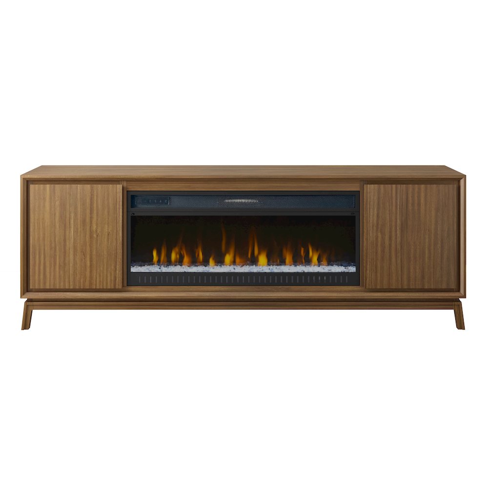 Williamsburg 80" Fireplace Console, Fully Assembled, Brown. Picture 1