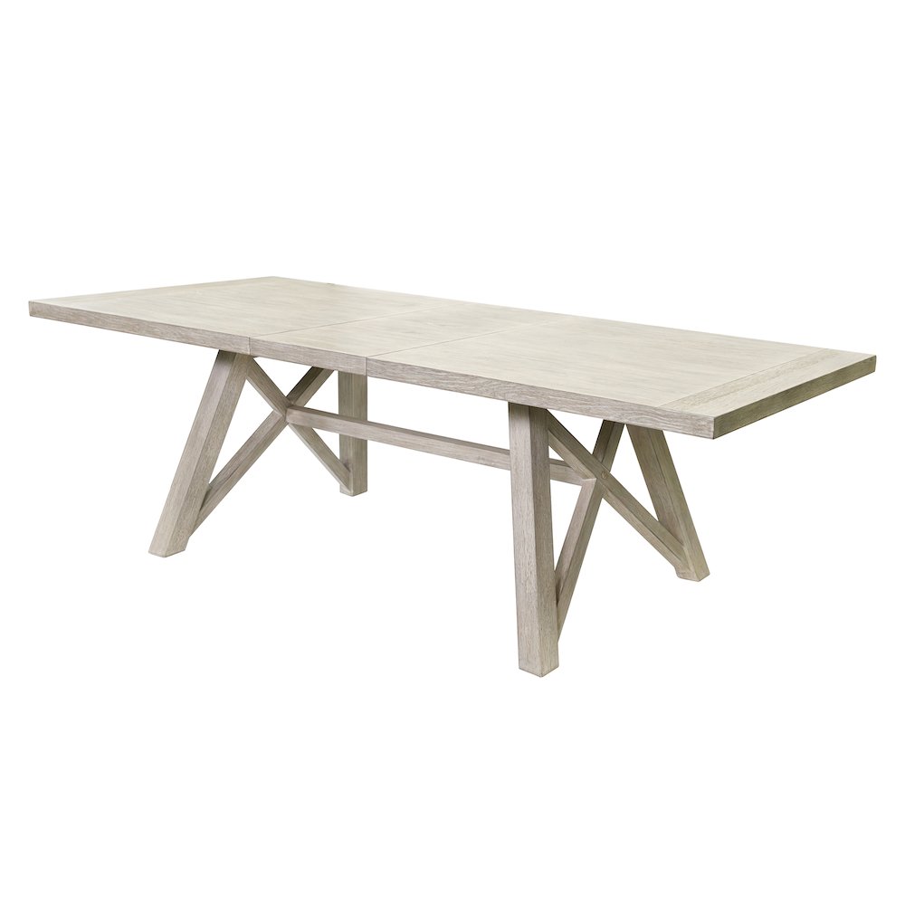 Winslow Modern Farmhouse Rectangular Extension Kitchen Dining Table, Brown. Picture 1