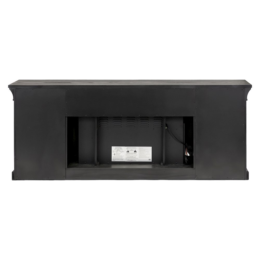 Transitional 80" Fireplace Console, Entertainment Storage, TV Stand. Picture 4