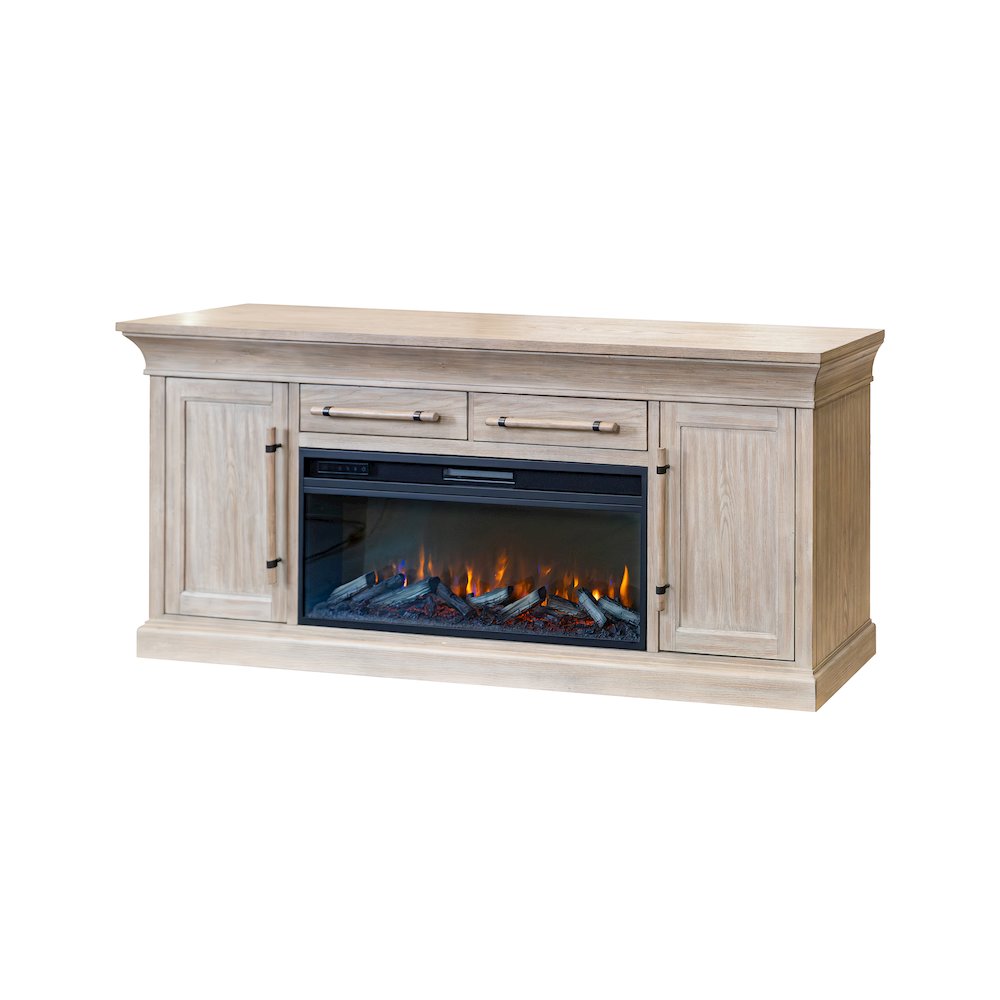Transitional 80" Fireplace Console, Entertainment Storage, TV Stand. Picture 1