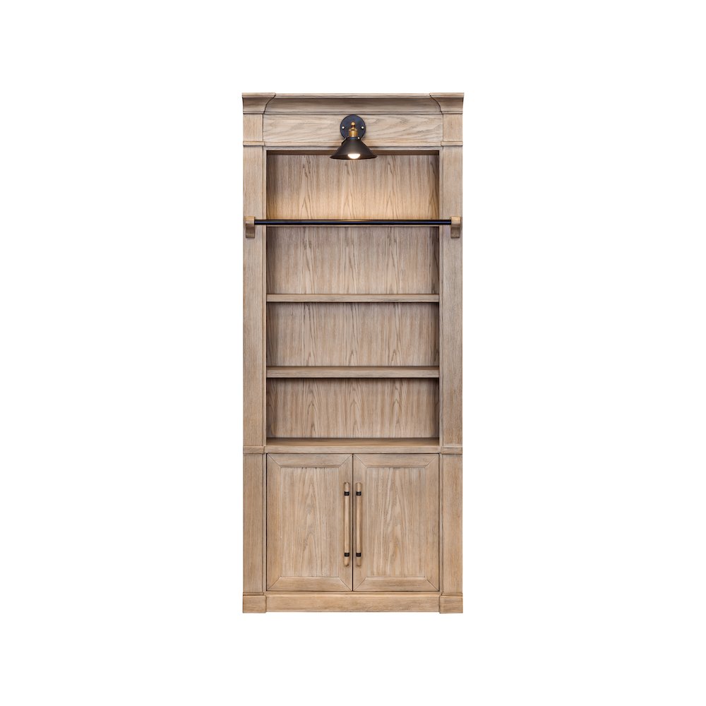 Contemporary 8' Tall Wood Bookcase, Storage Organizer, Display Shelf, Brown. Picture 2