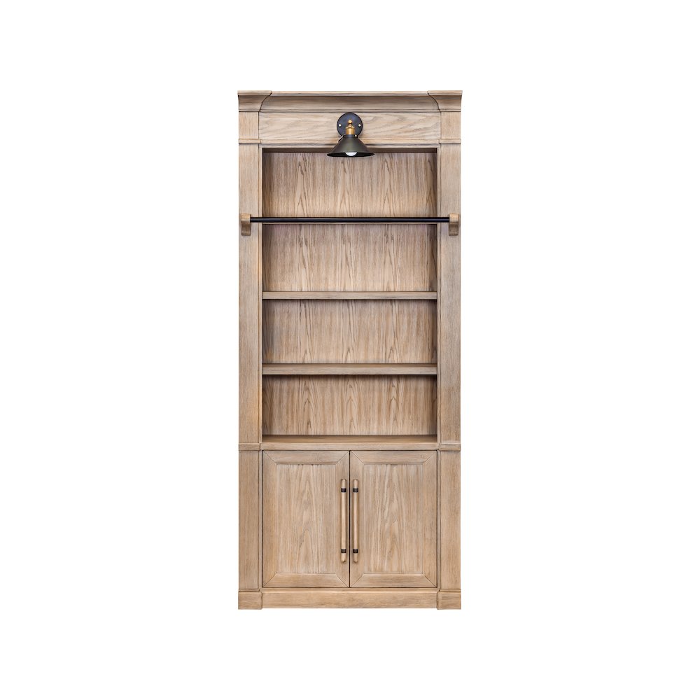 Contemporary 8' Tall Wood Bookcase, Storage Organizer, Display Shelf, Brown. Picture 3