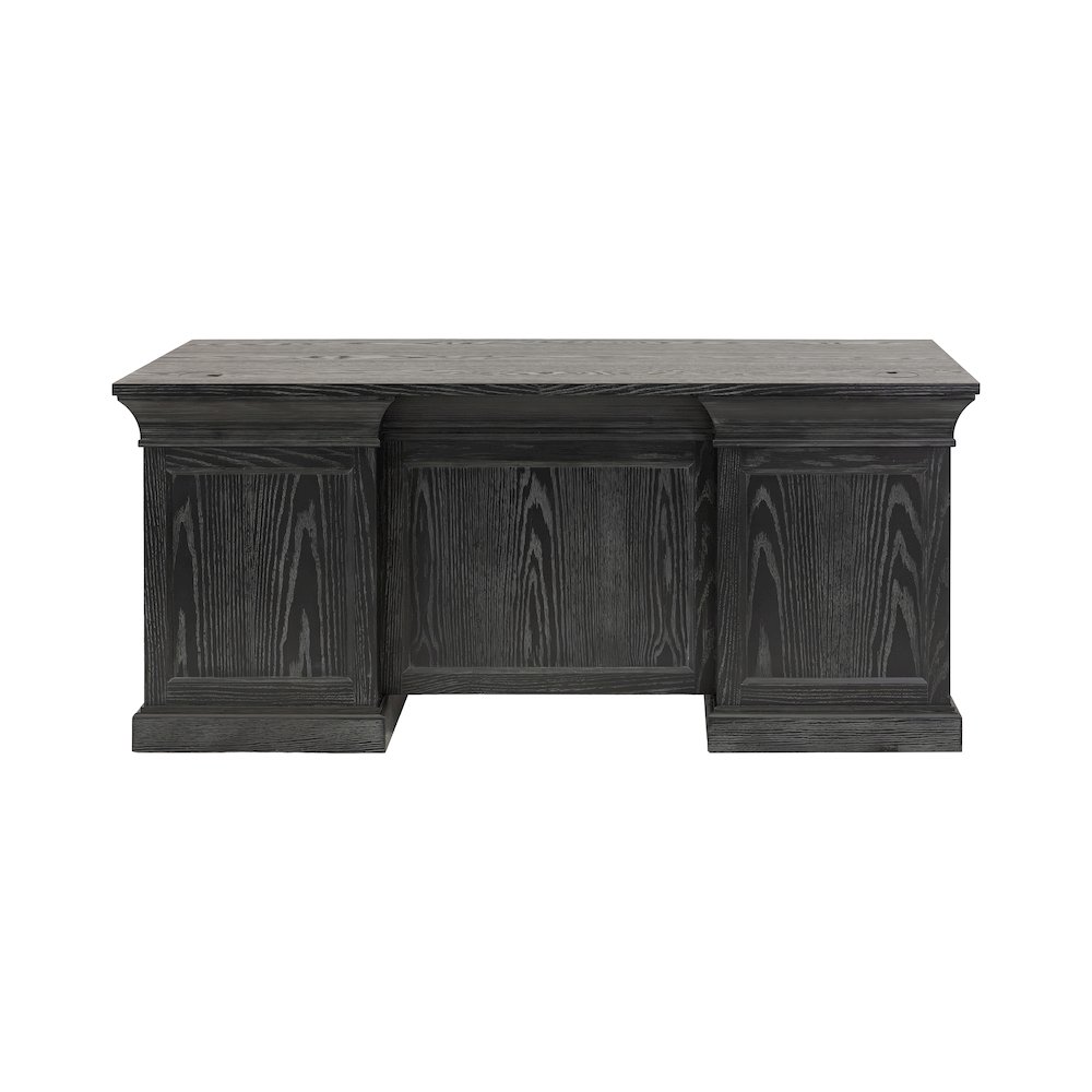 Traditional Wood Double Pedestal Desk, Executive Desk, Office Table. Picture 3