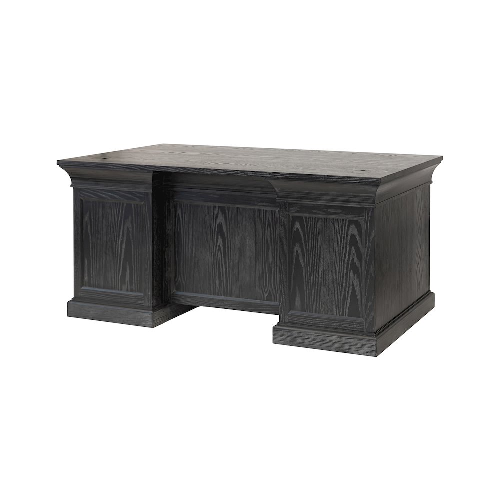 Traditional Wood Double Pedestal Desk, Executive Desk, Office Table. Picture 4