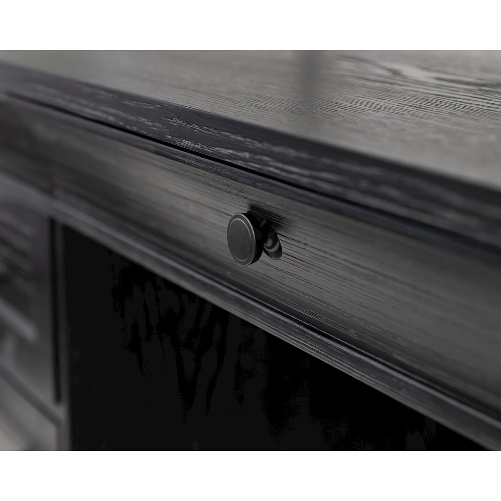 Traditional Wood Double Pedestal Desk, Executive Desk, Office Table. Picture 9