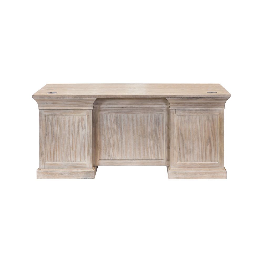 Traditional Wood Double Pedestal Desk, Executive Desk, Office Table. Picture 3