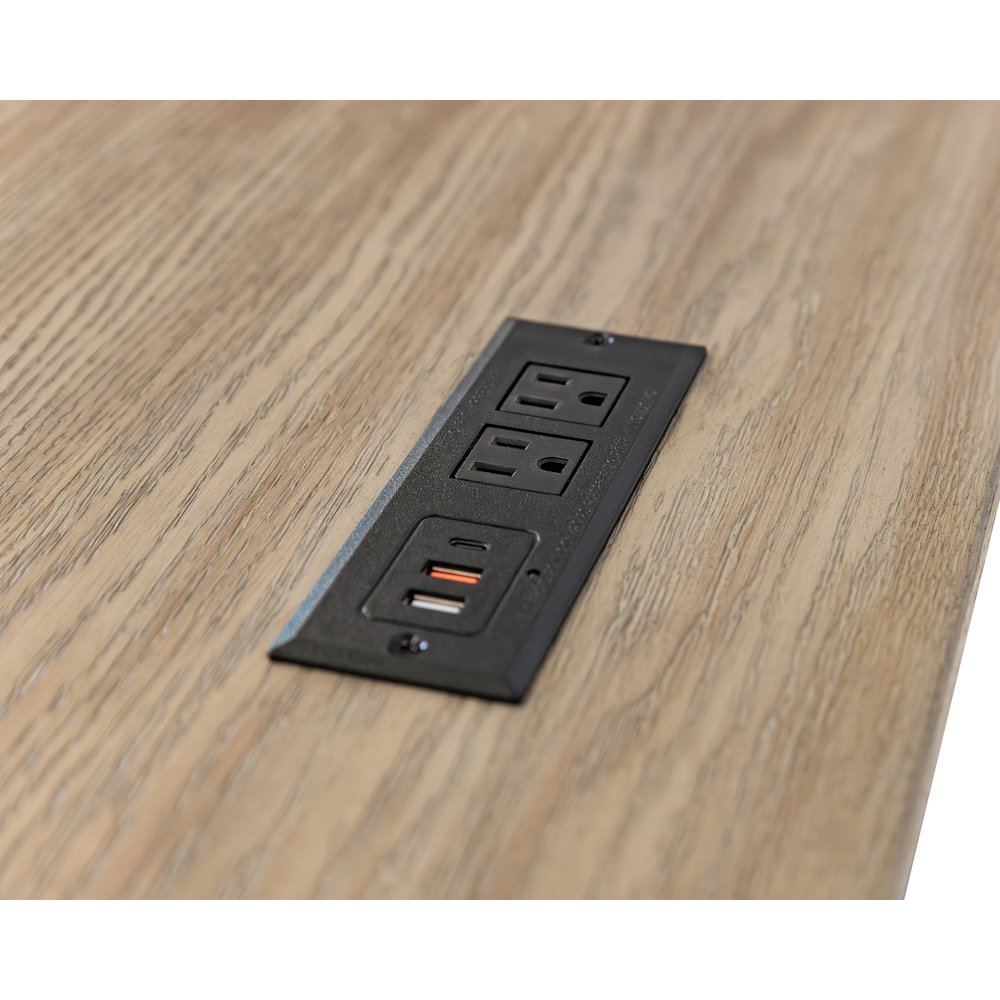 Traditional Wood Executive Desk, Storage Office Credenza. Picture 3